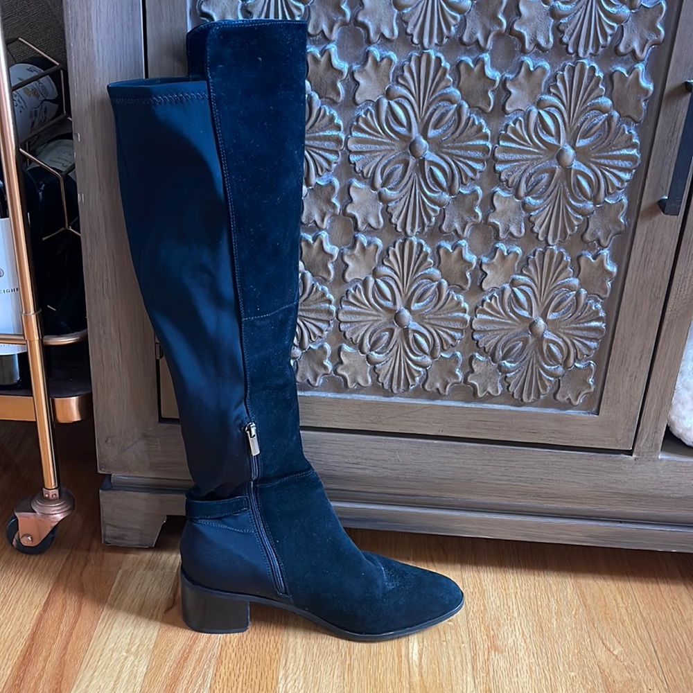 Knee high black boots